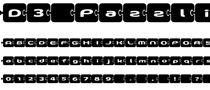 D3 PazzlismA font